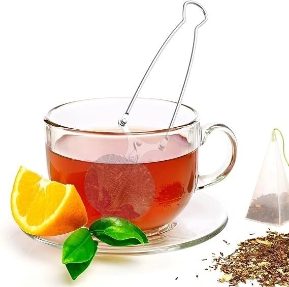 Stainless Steel Snap Ball Tea Strainer - Tea Infuser Filter with Handle