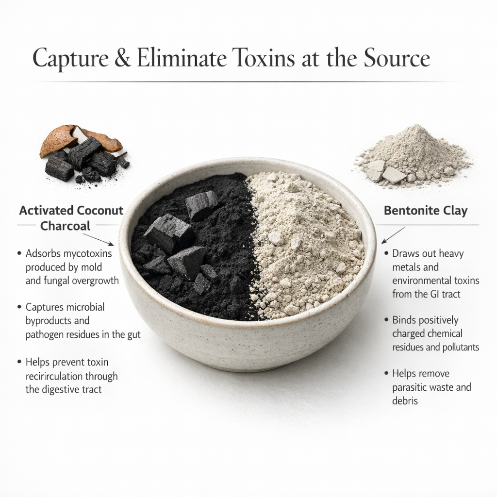 TOXIC BINDING CAPSULES for a heavy metal & mold detox
