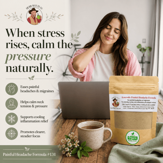 Painful Headache Formula for migraines - Herb Man Teas