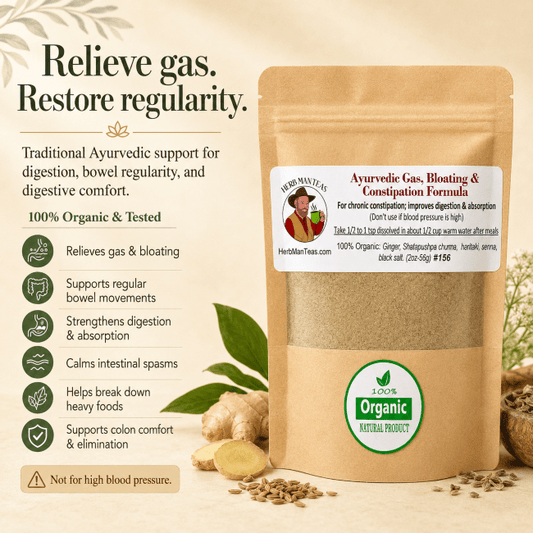 Gas, Bloating & Constipation Formula - Herb Man Teas