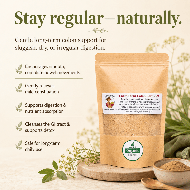 LONG-TERM COLON CARE - Vata & Kapha version - Herb Man Teas