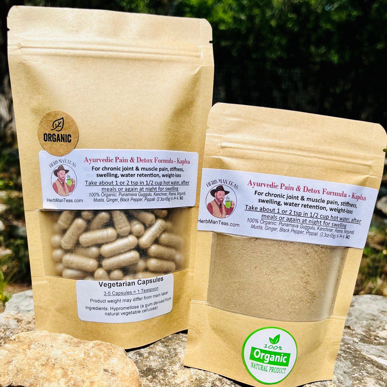 PAIN AND DETOX FORMULA - Kapha version - Herb Man Teas