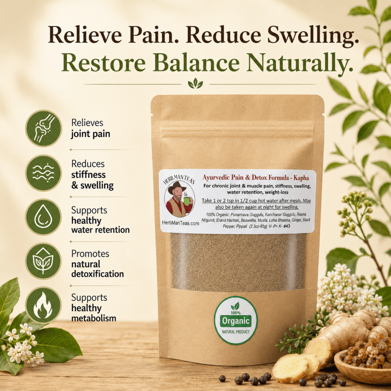PAIN AND DETOX FORMULA - Kapha version - Herb Man Teas