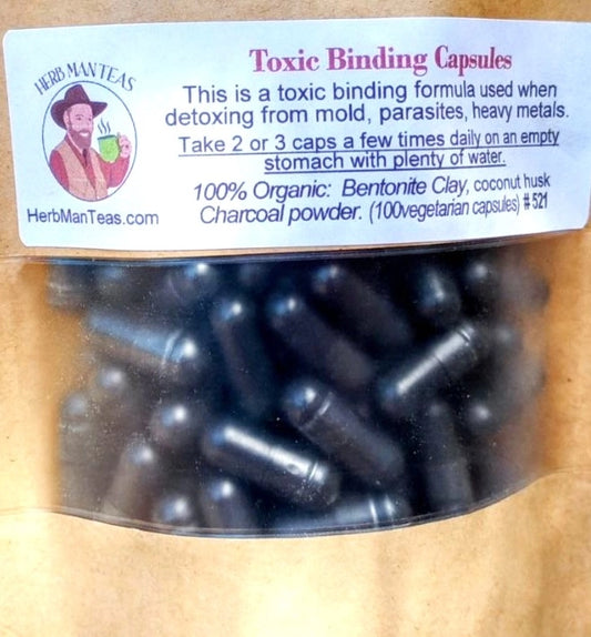 TOXIC BINDING CAPSULES for a heavy metal & mold detox