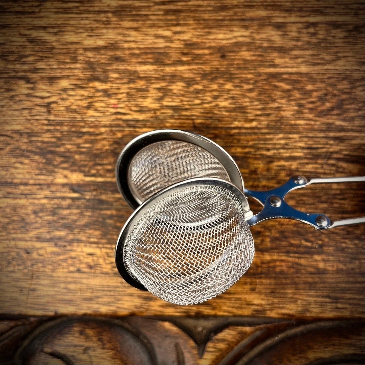 Stainless Steel Snap Ball Tea Strainer - Tea Infuser Filter with Handle