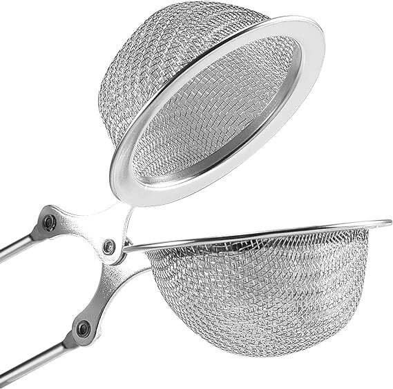 Stainless Steel Snap Ball Tea Strainer - Tea Infuser Filter with Handle