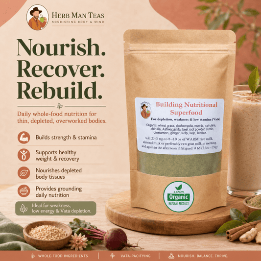 NUTRITIONAL SUPER FOOD POWDER - Vata Balancing Version - Herb Man Teas