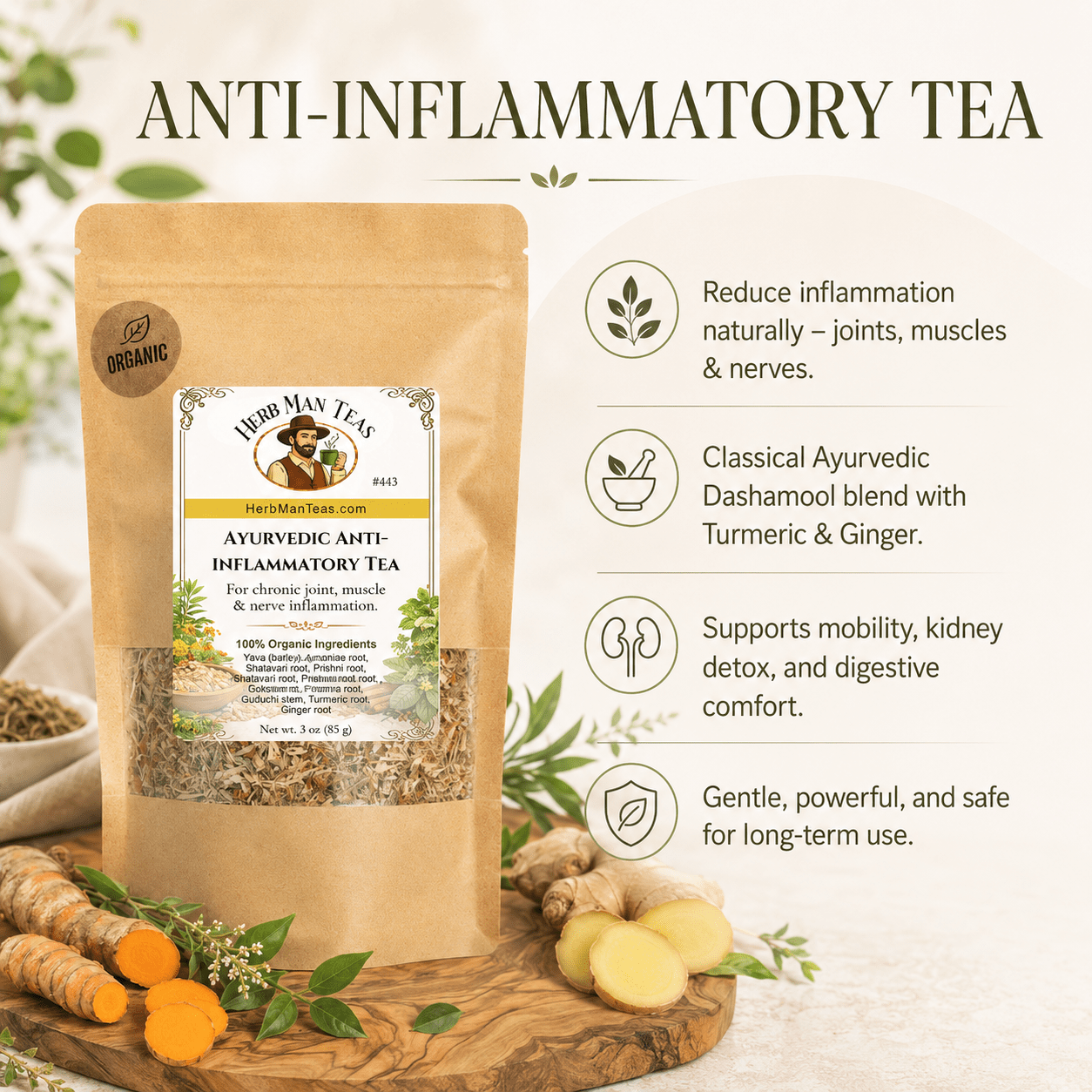 ANTI-INFLAMMATORY TEA - Herb Man Teas