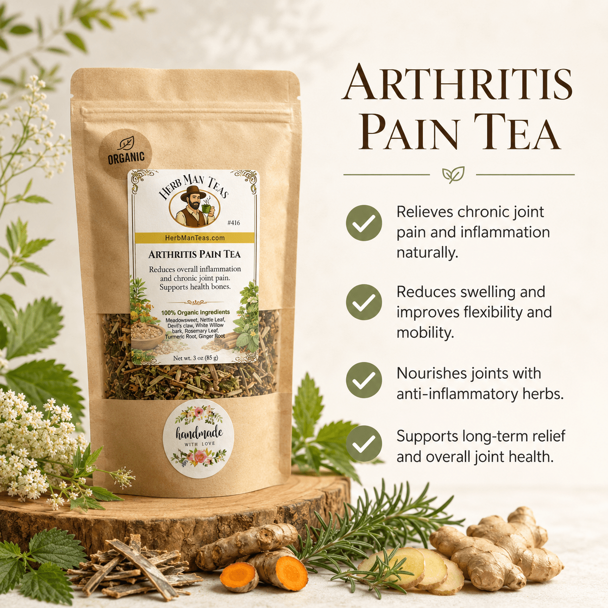 ARTHRITIS PAIN TEA - Herb Man Teas