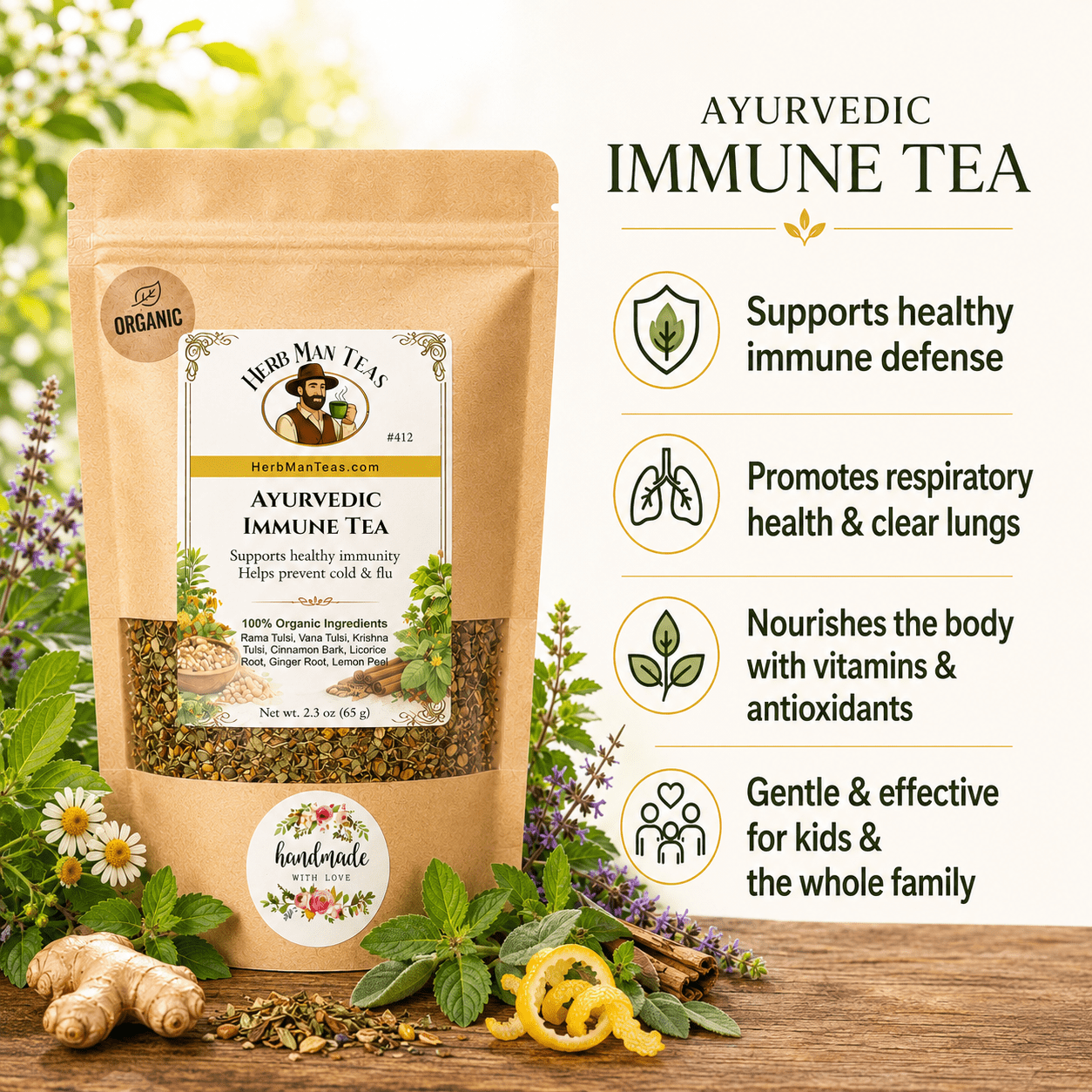 IMMUNE TEA - Ayurvedic version - Herb Man Teas