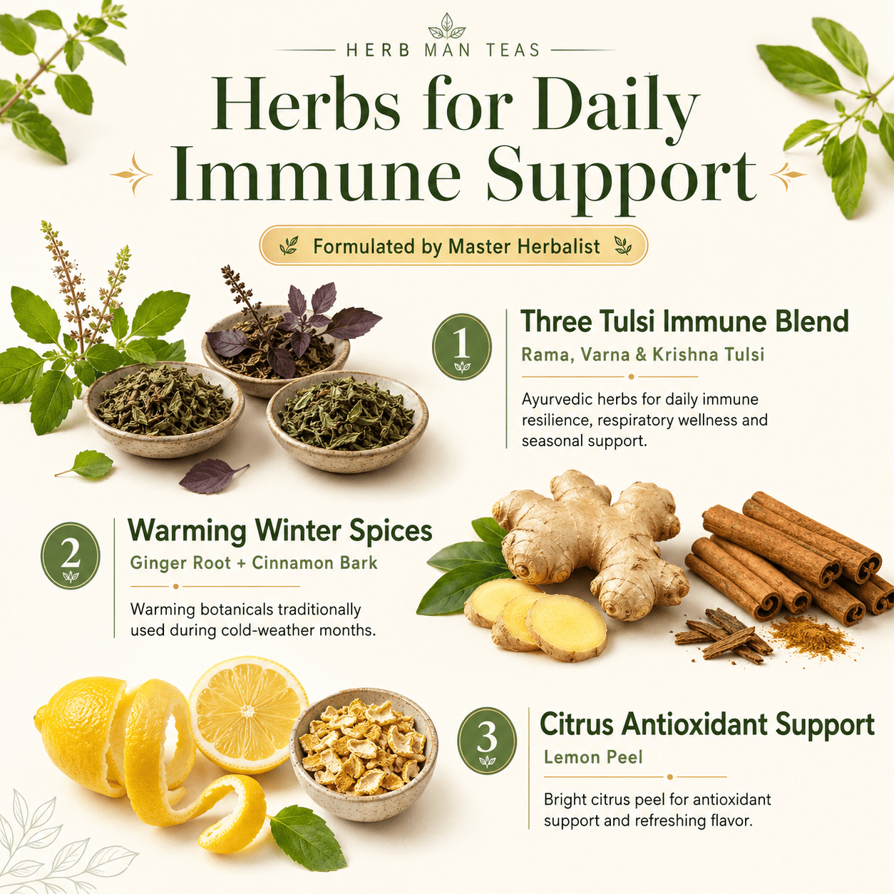 IMMUNE TEA - Ayurvedic version - Herb Man Teas