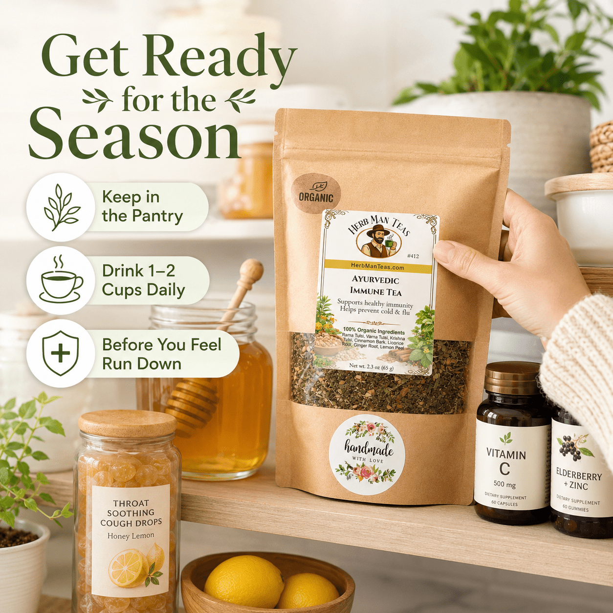 IMMUNE TEA - Ayurvedic version - Herb Man Teas