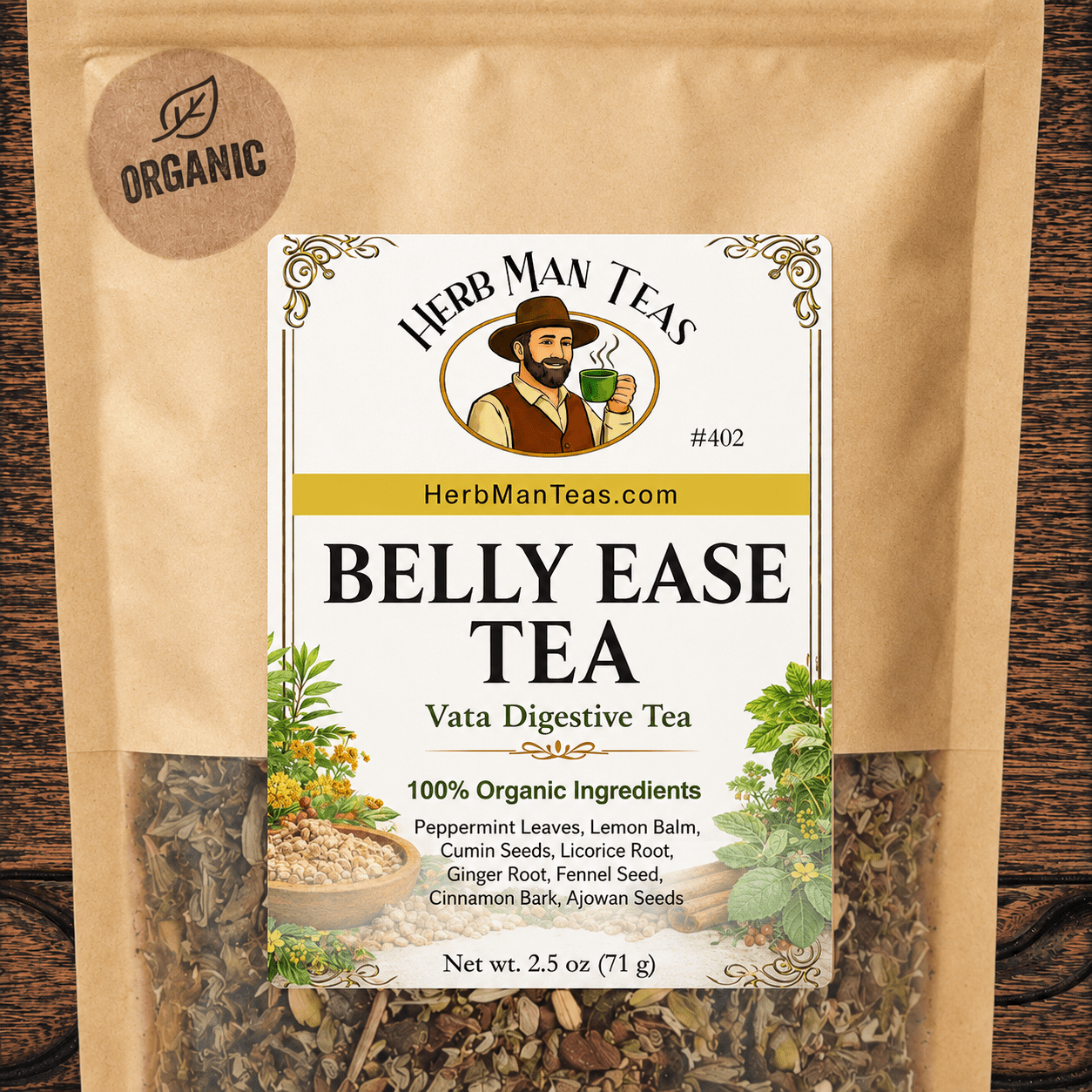 BELLY EASE DIGESTIVE TEA - Herb Man Teas