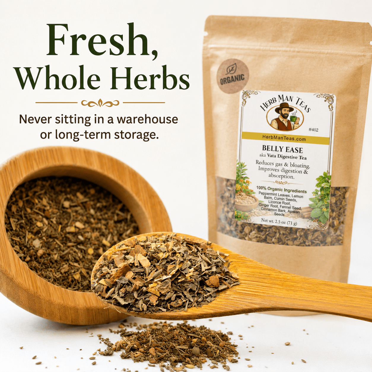 BELLY EASE DIGESTIVE TEA - Herb Man Teas