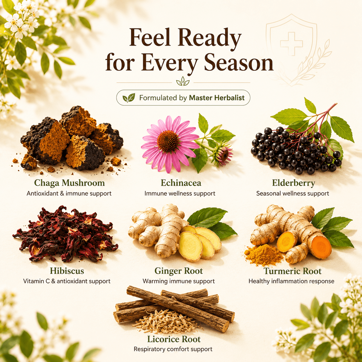 CHAGA MUSHROOM IMMUNE TEA - Herb Man Teas