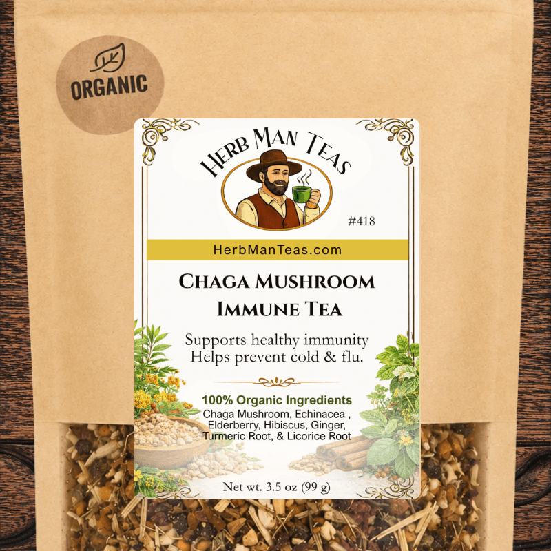 CHAGA MUSHROOM IMMUNE TEA - Herb Man Teas