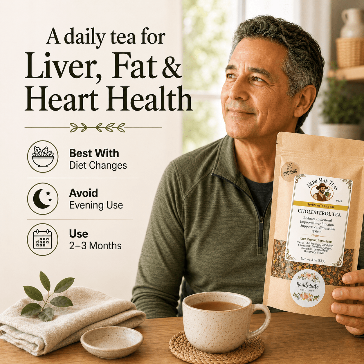 CHOLESTEROL LOWERING TEA - Herb Man Teas
