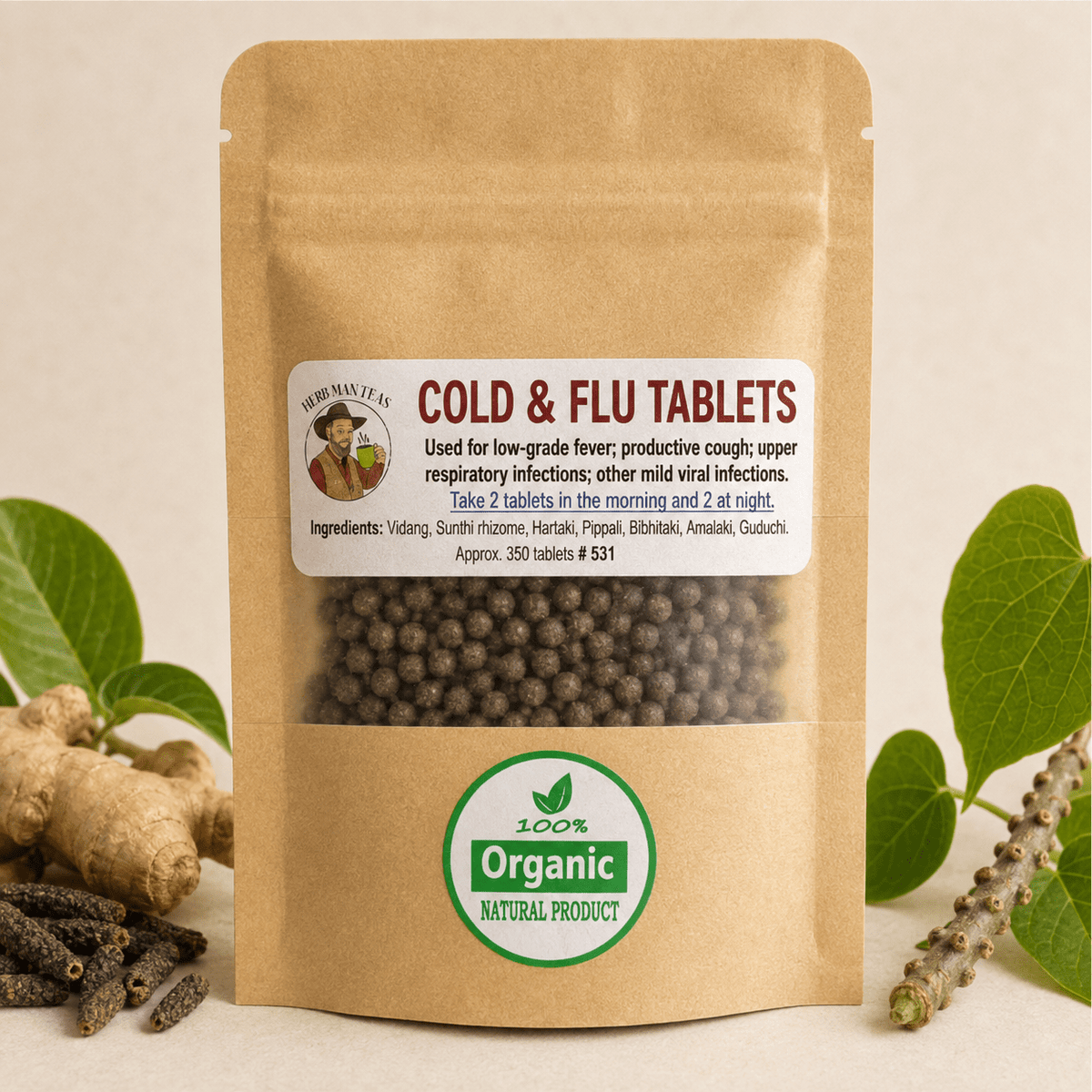 COLD and FLU TABS - Herb Man Teas
