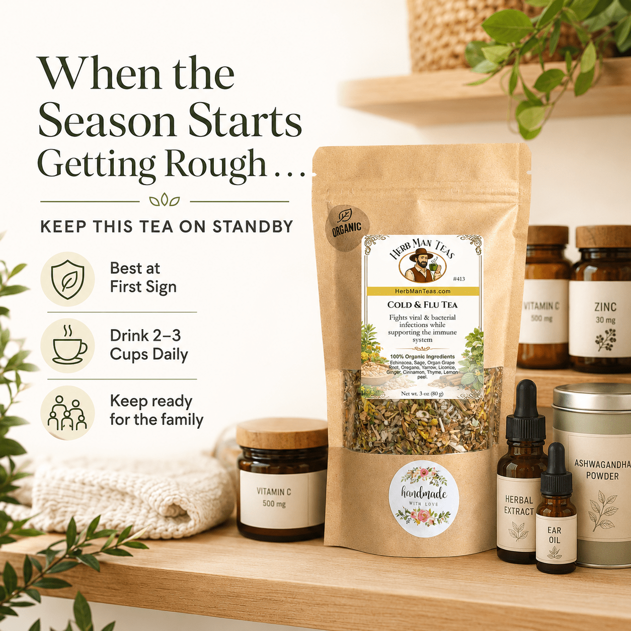 COLD and FLU TEA - Herb Man Teas