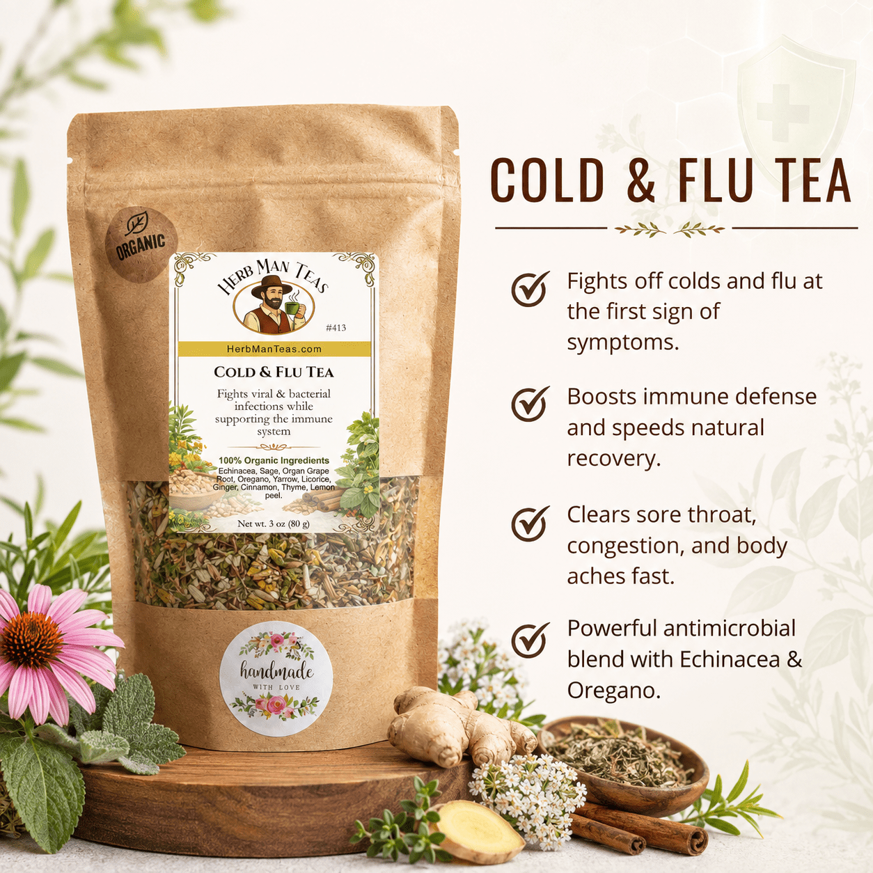 COLD and FLU TEA - Herb Man Teas