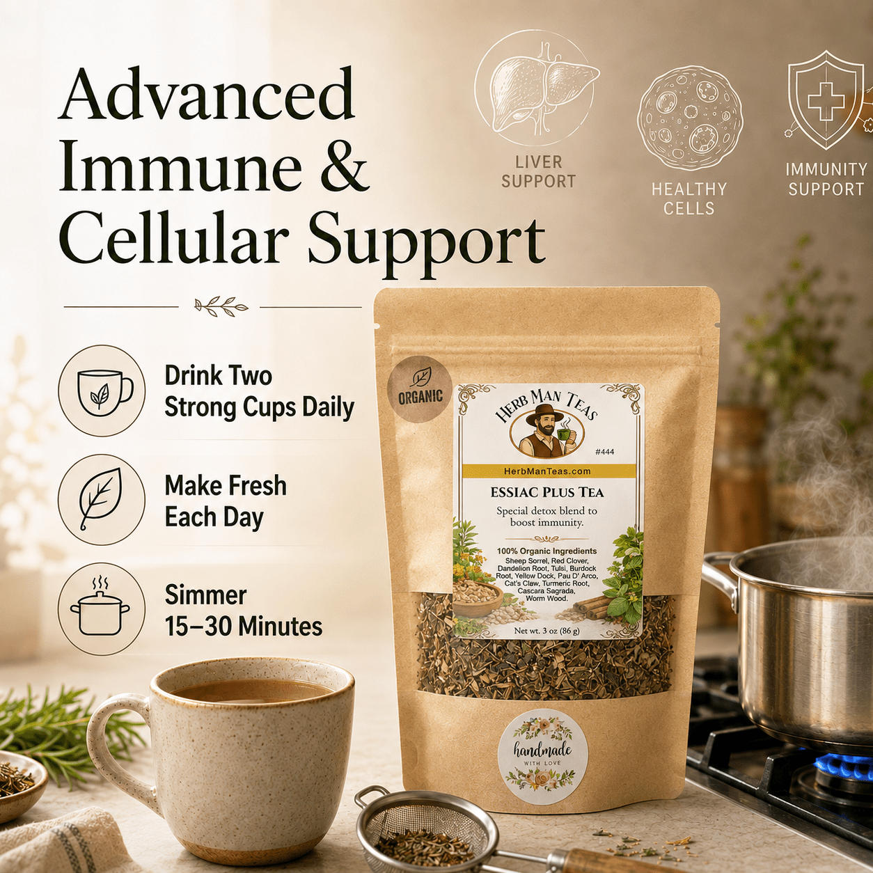 ESSIAC PLUS TEA - Herb Man Teas