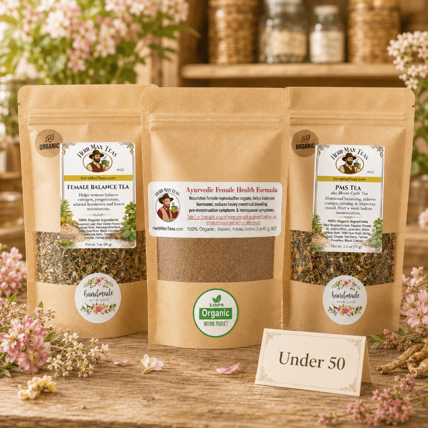 FEMALE HEALTH PACKAGE - under 50 version - Herb Man Teas