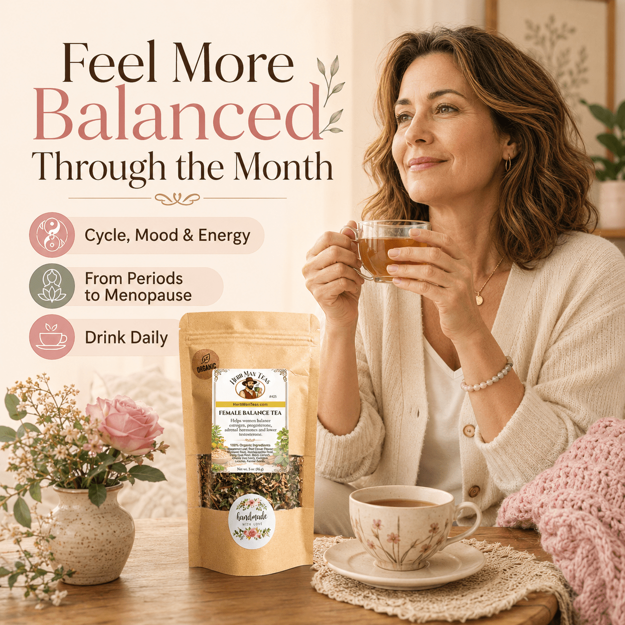 FEMALE HORMONE BALANCE TEA - Herb Man Teas