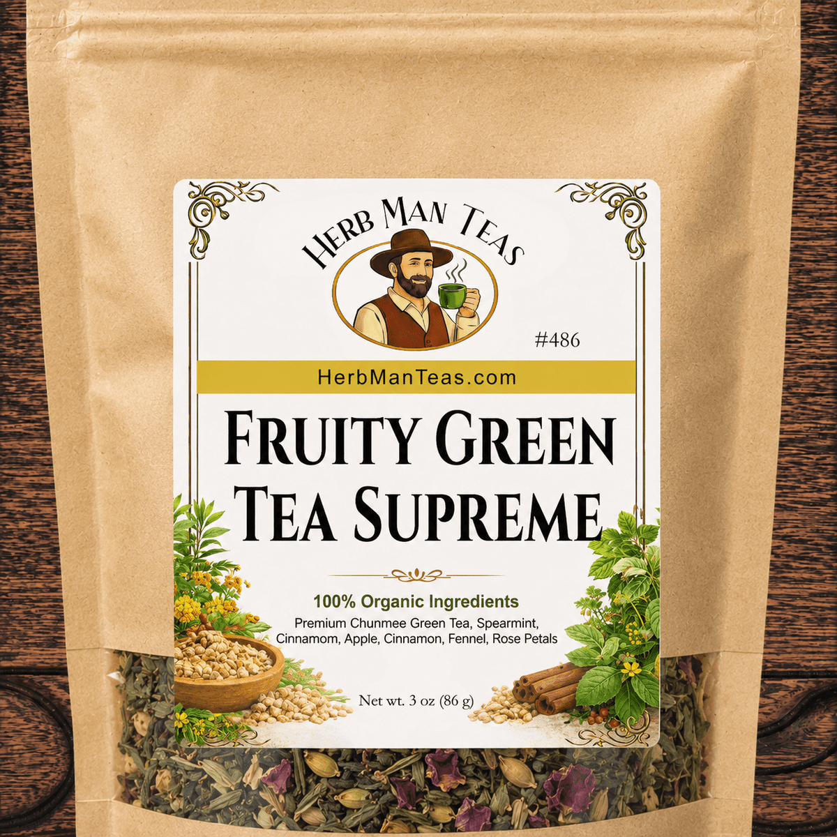 FRUITY GREEN TEA SUPREME - Herb Man Teas