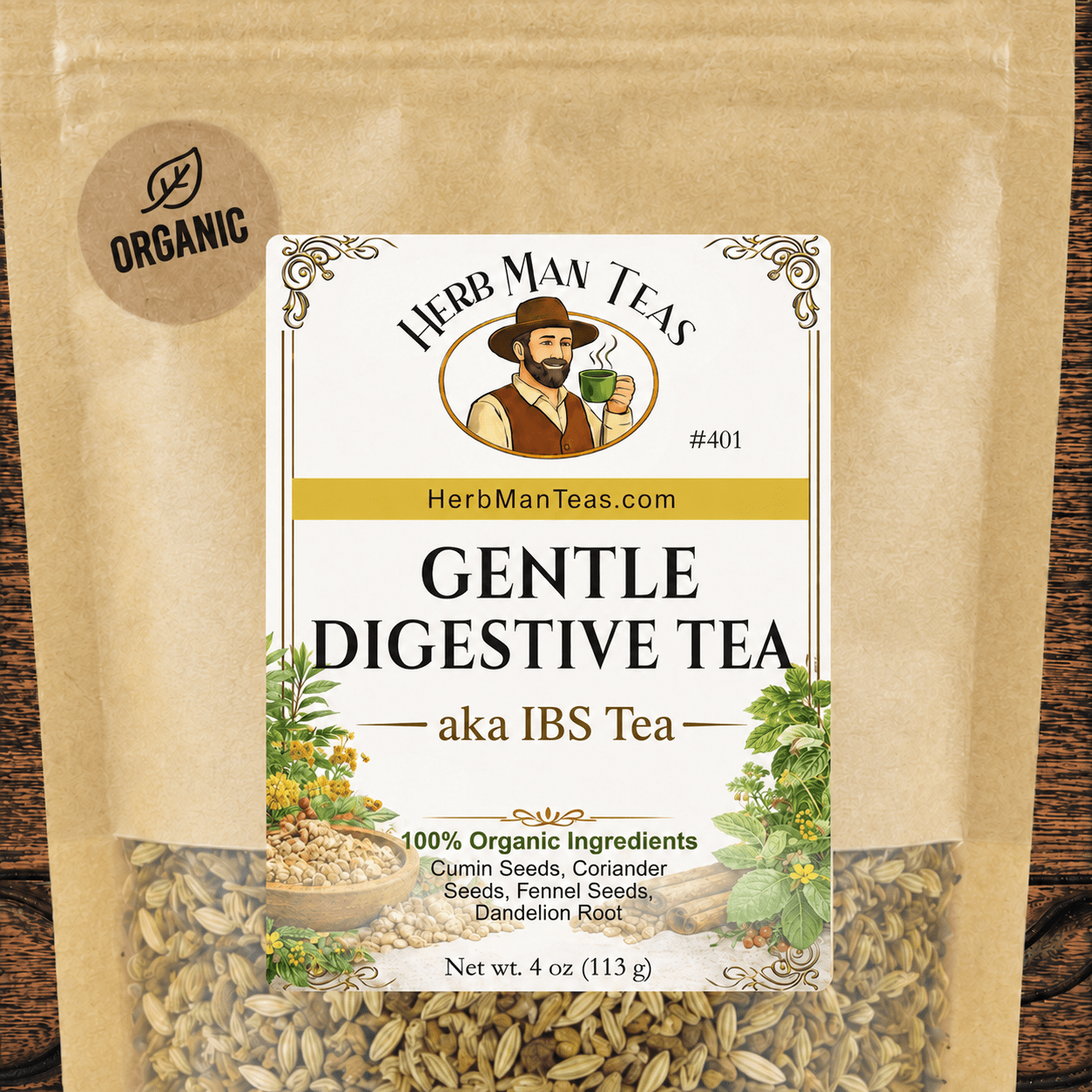GENTLE DIGESTIVE TEA - Herb Man Teas