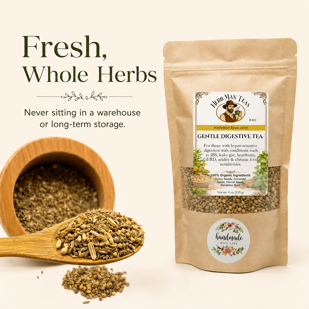 GENTLE DIGESTIVE TEA - Herb Man Teas