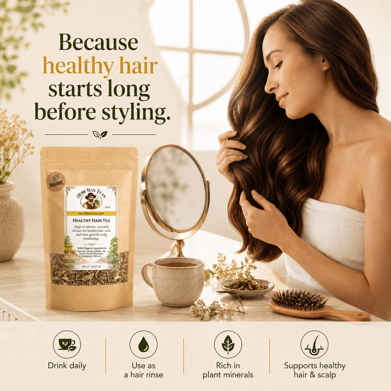 HEALTHY HAIR TEA - Herb Man Teas