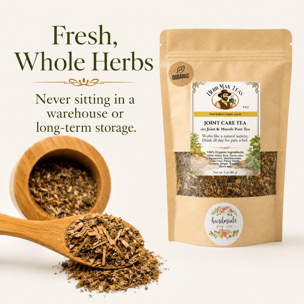 JOINT & MUSCLE PAIN TEA - Herb Man Teas