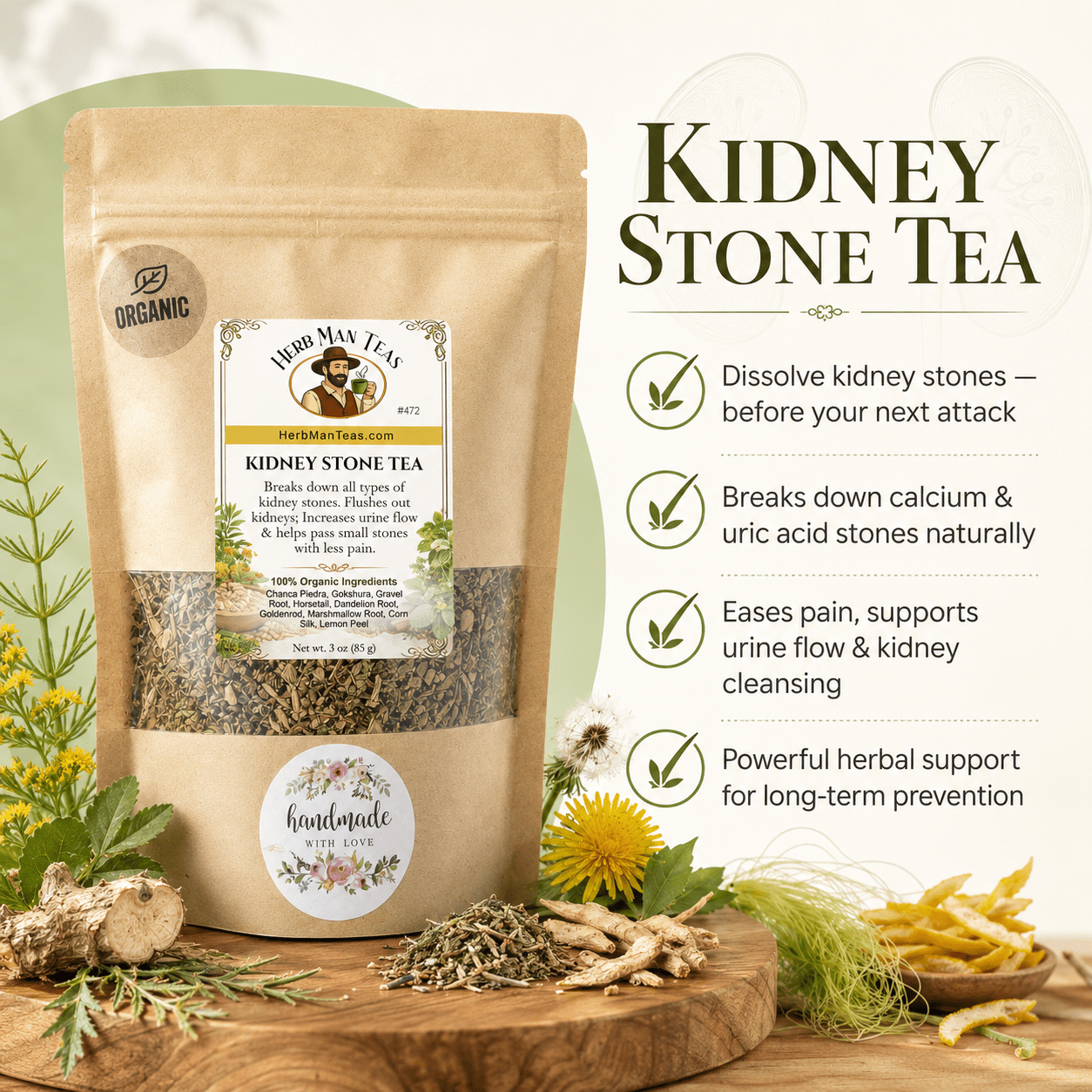 KIDNEY STONE TEA - Herb Man Teas