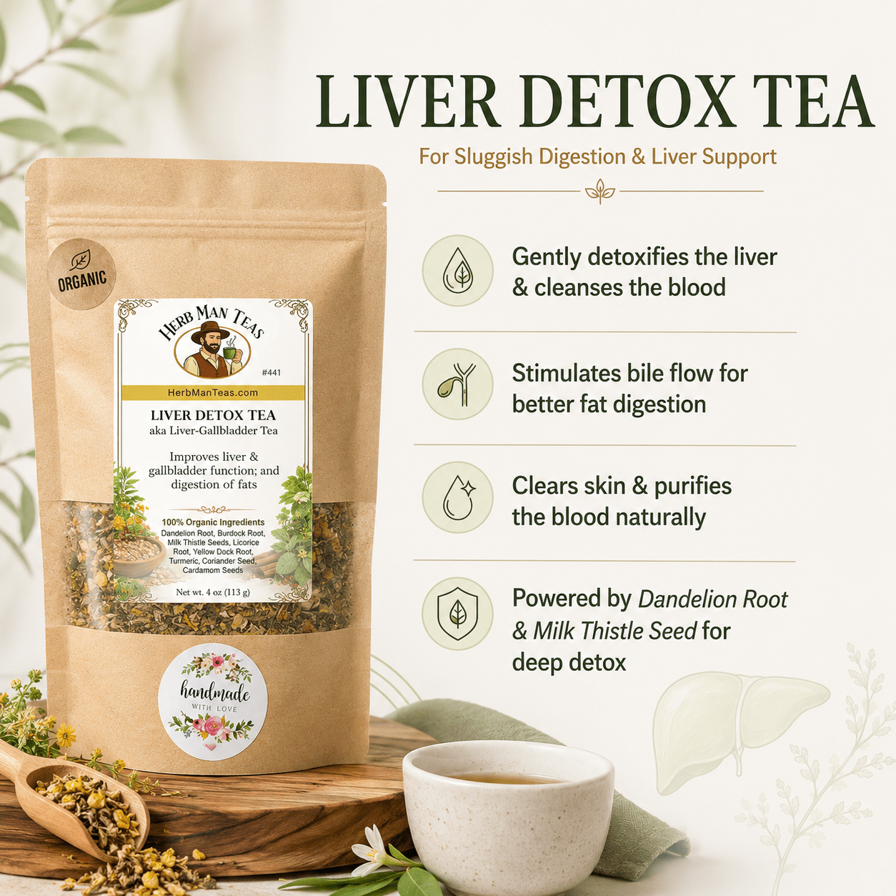LIVER & GALLBLADDER TEA - Herb Man Teas
