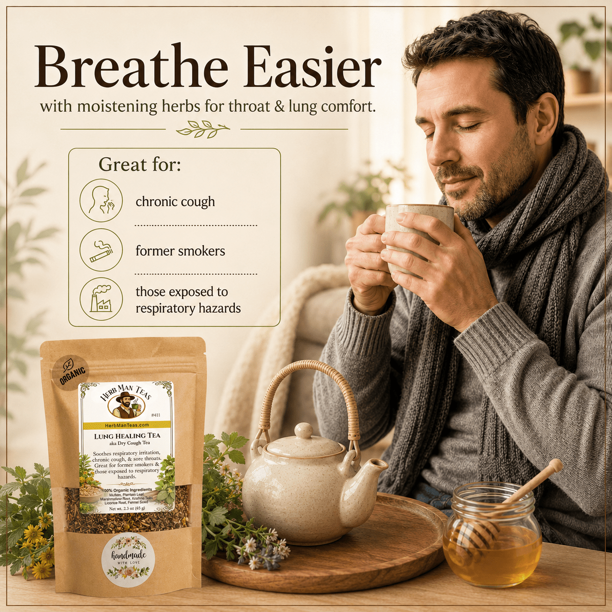 LUNG HEALING TEA - Herb Man Teas