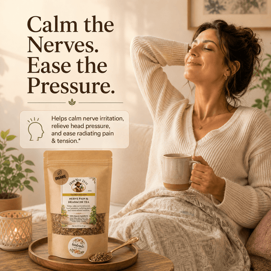NERVE PAIN & HEADACHE TEA - Herb Man Teas