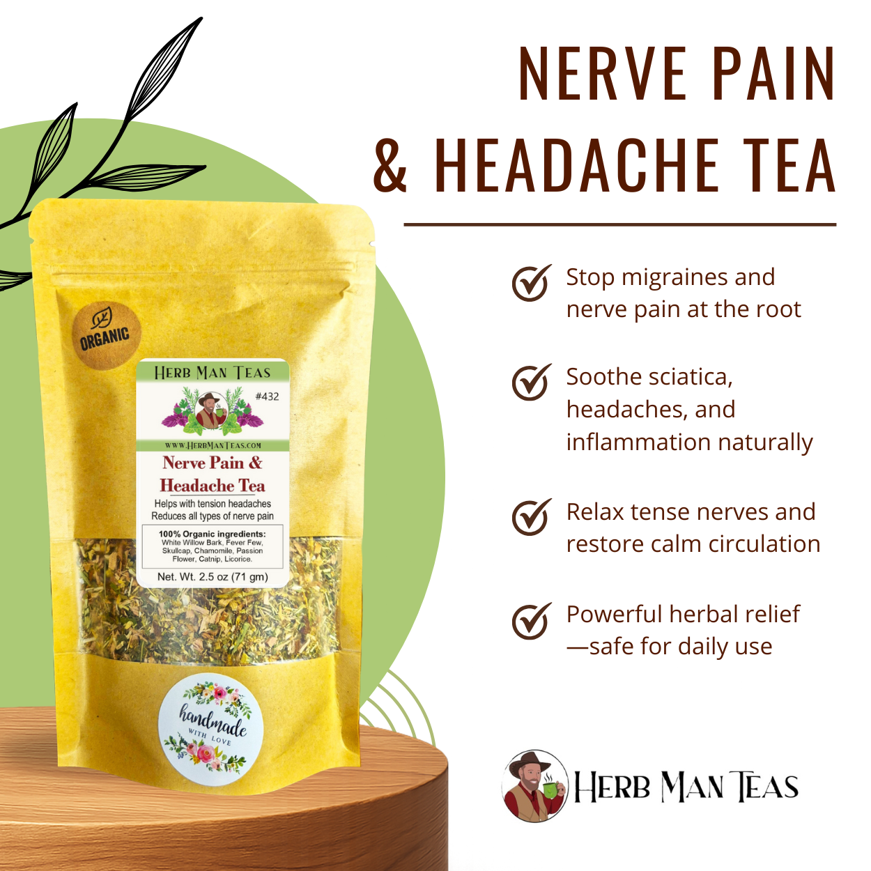 NERVE PAIN  & HEADACHE TEA
