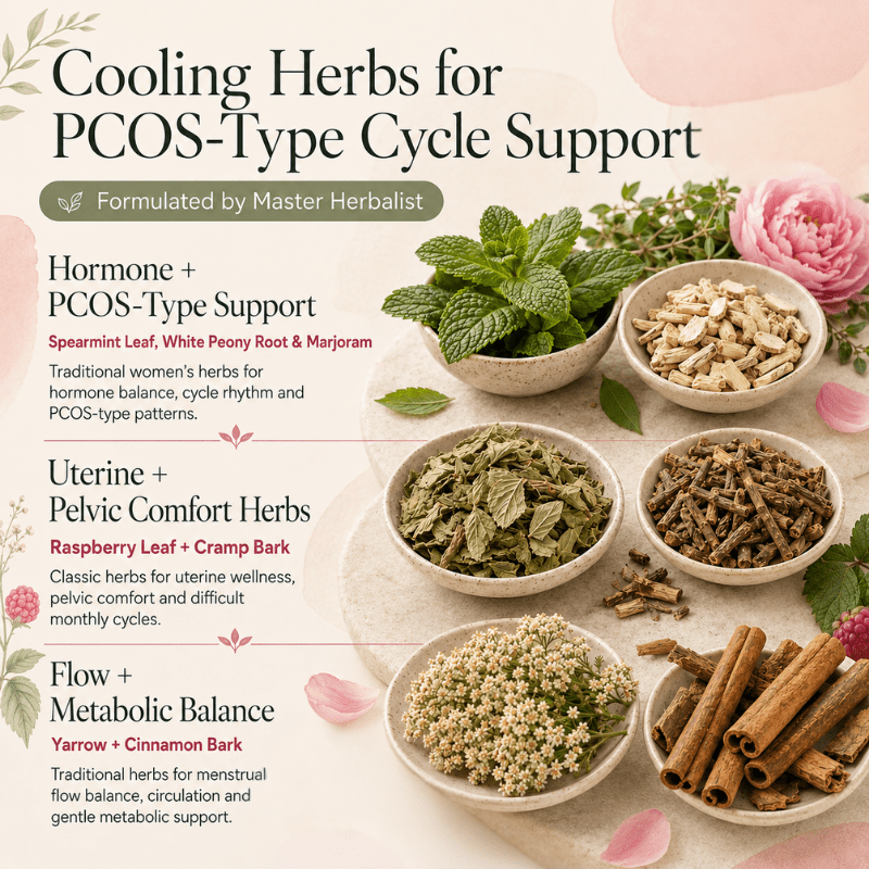 UTERINE ANTI-INFLAMMATORY [aka PCOS] TEA - Herb Man Teas