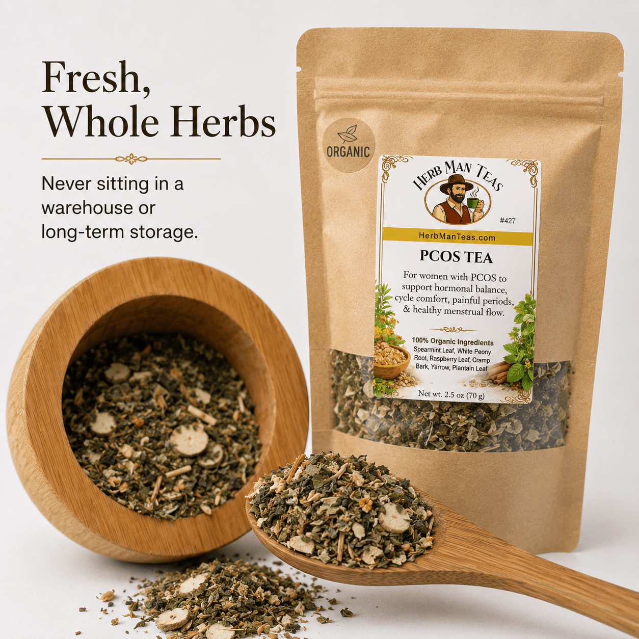 UTERINE ANTI-INFLAMMATORY [aka PCOS] TEA - Herb Man Teas