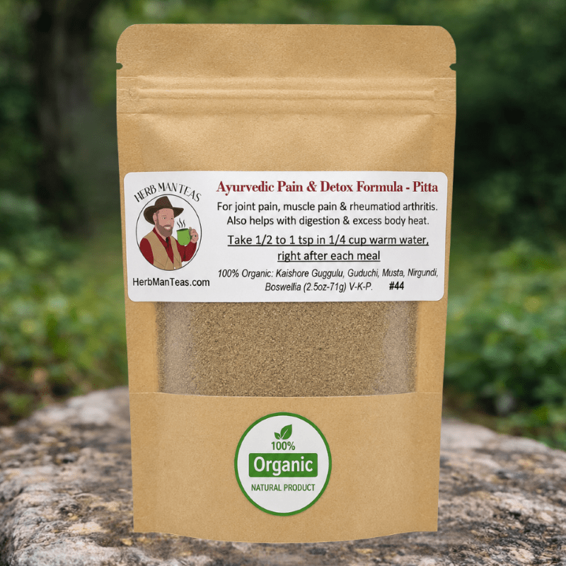 PAIN AND DETOX FORMULA - Pitta Version - Herb Man Teas