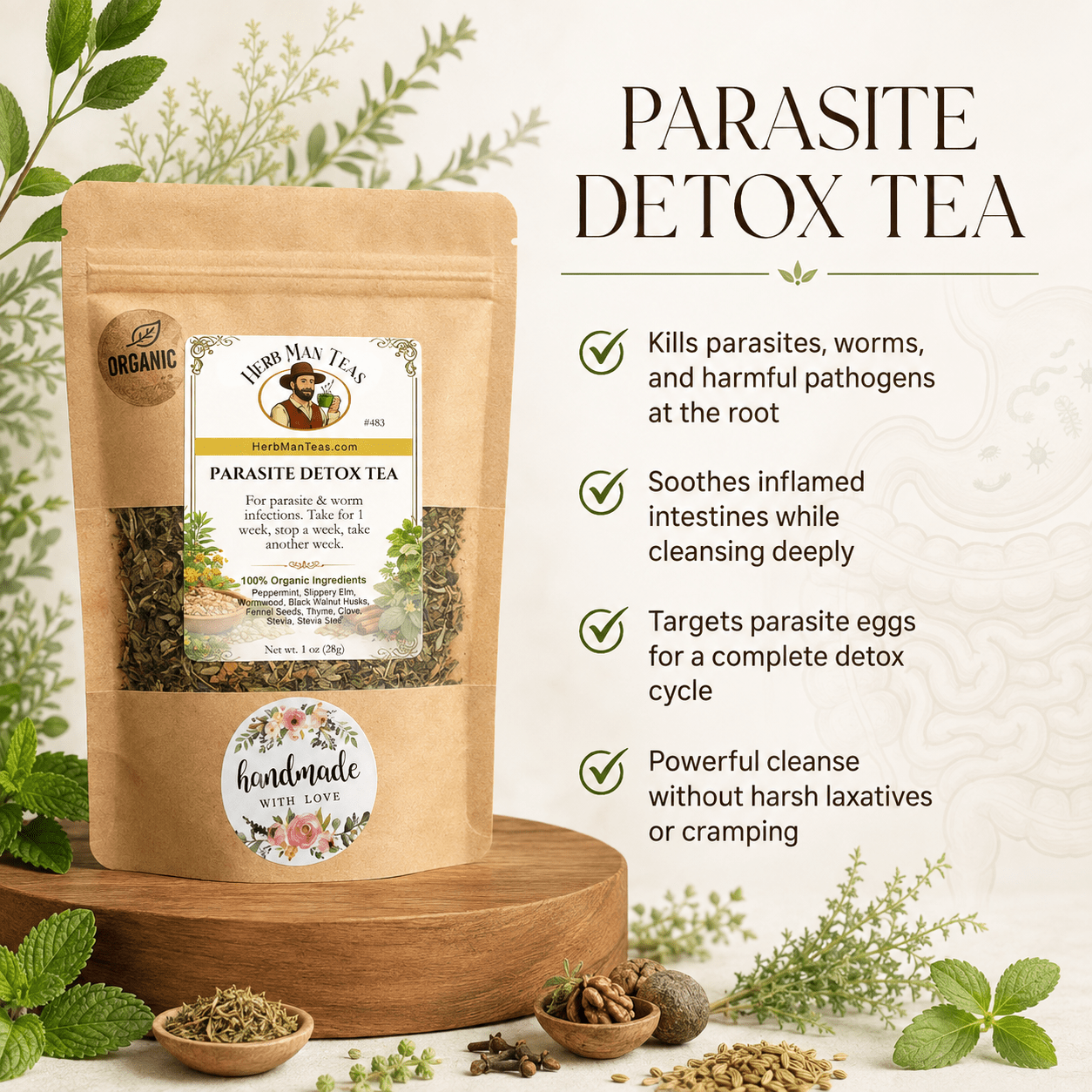 PARASITE DETOX TEA - Herb Man Teas