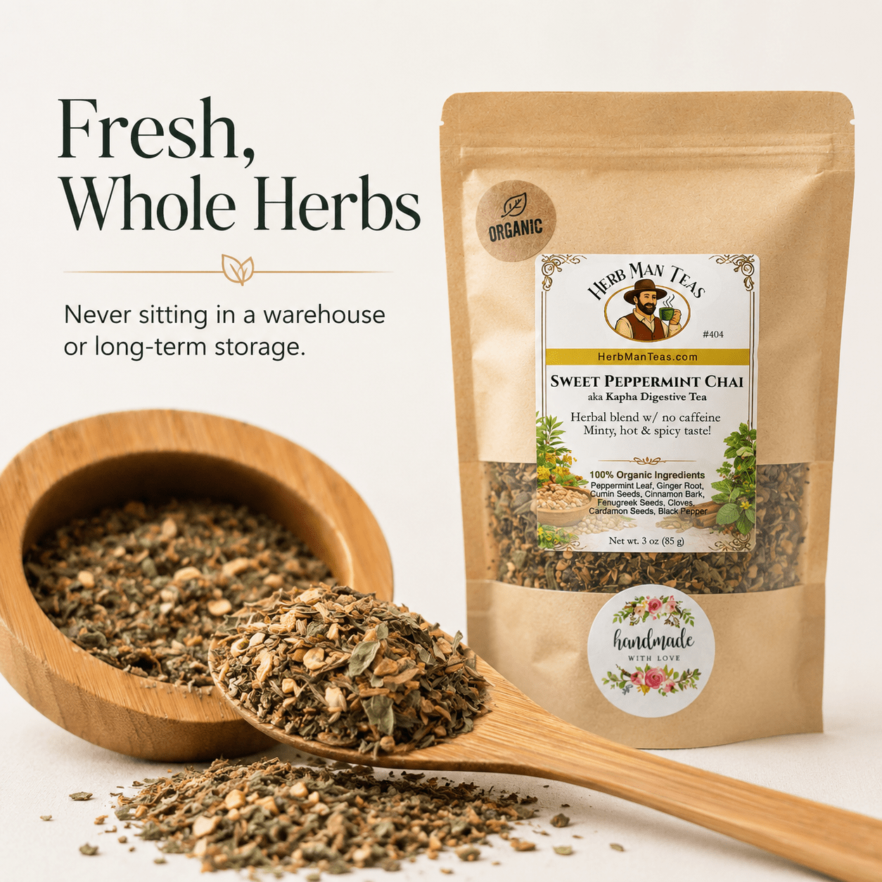 SWEET PEPPERMINT CHAI TEA - Herb Man Teas