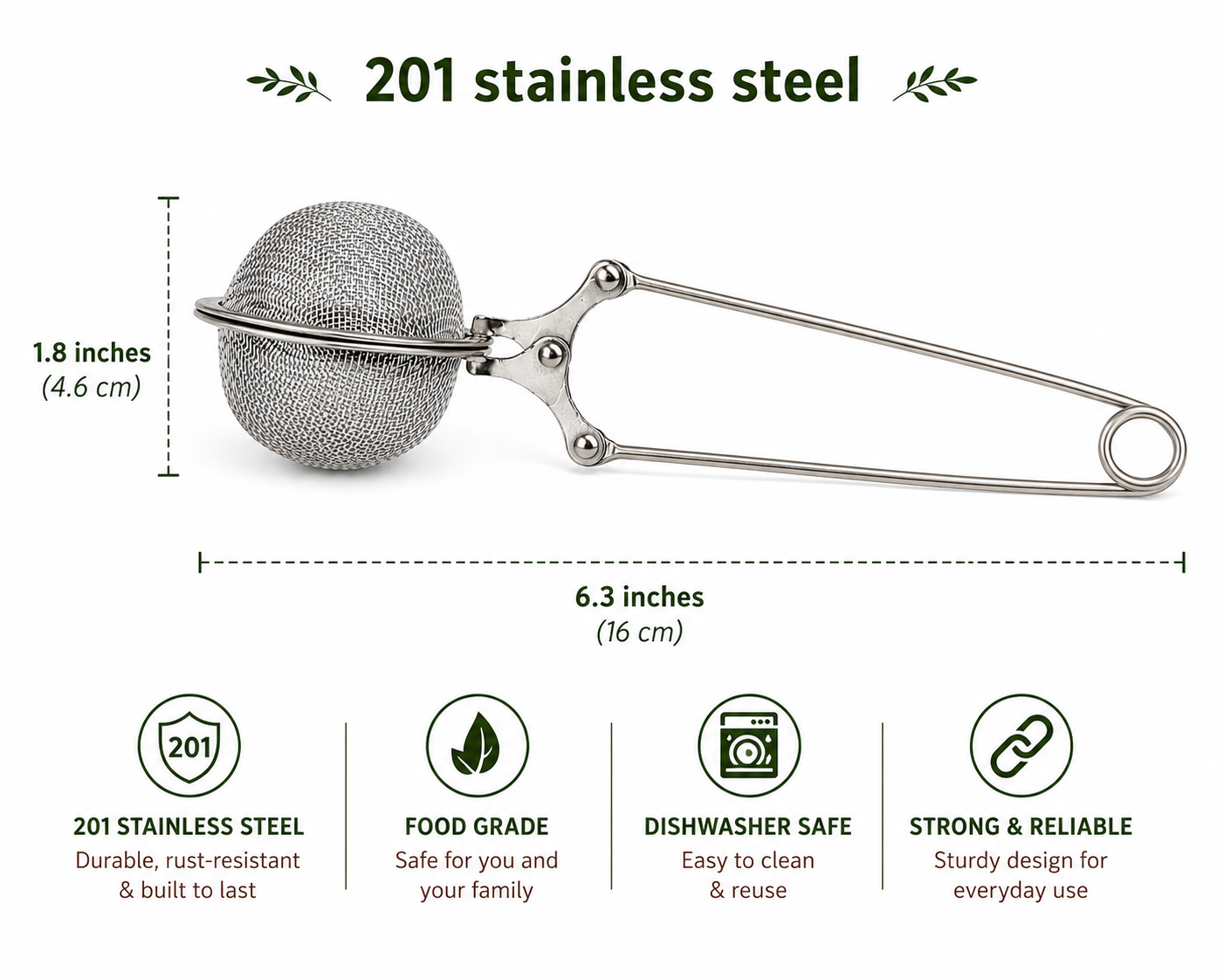 Stainless Steel Snap Ball with Handle