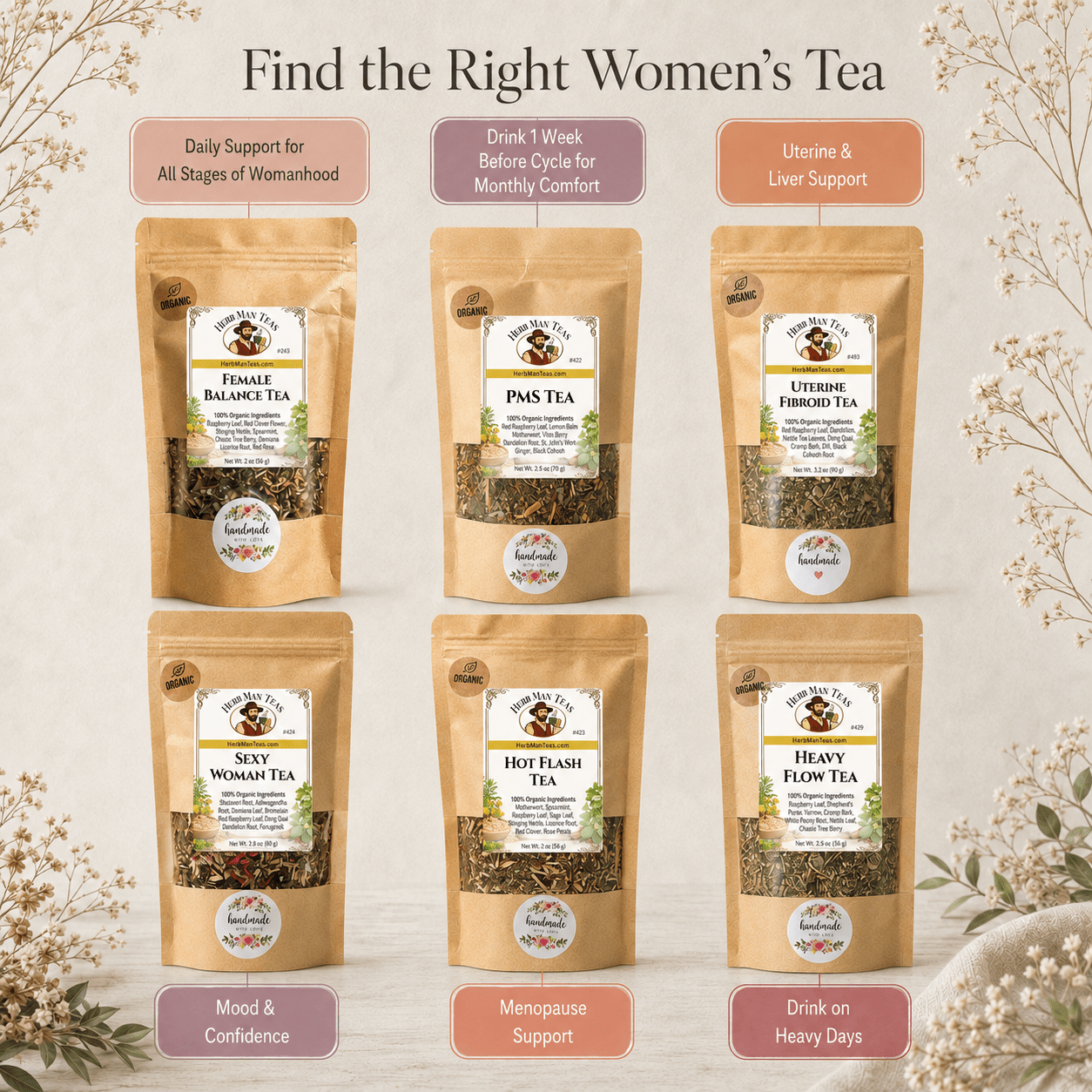 HOT FLASH TEA - Herb Man Teas
