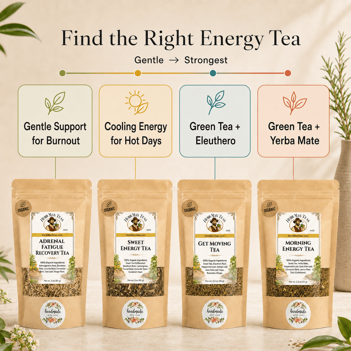 MORNING ENERGY TEA - Herb Man Teas