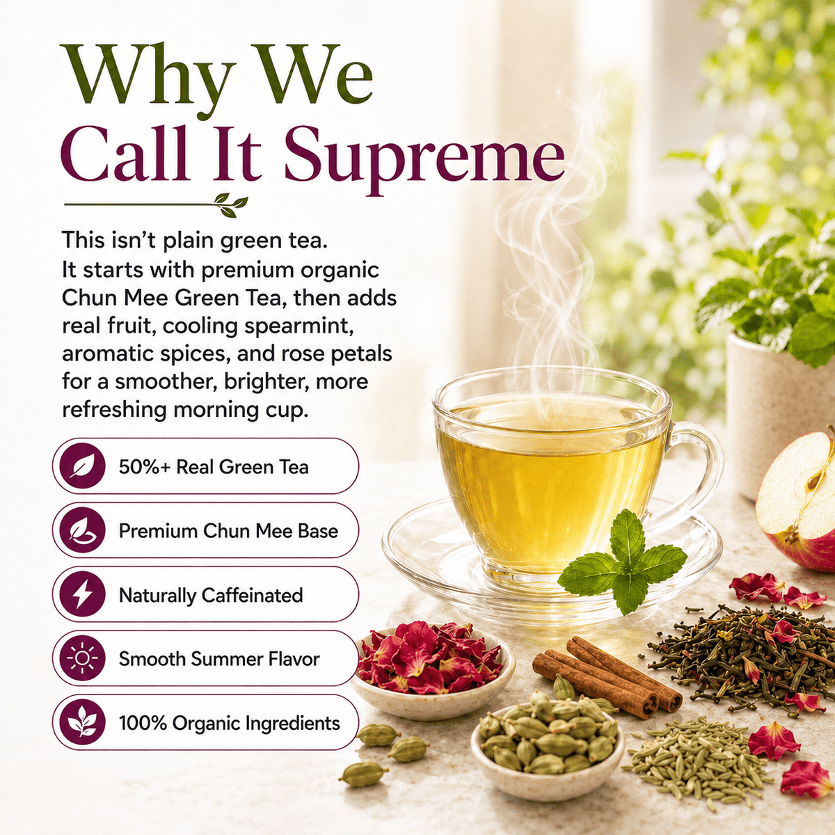 FRUITY GREEN TEA SUPREME - Herb Man Teas