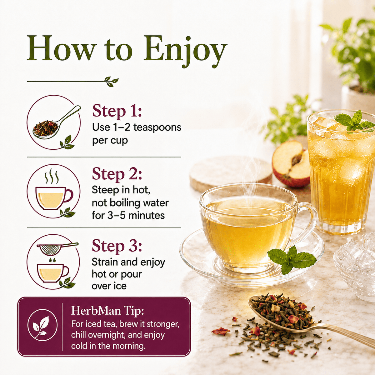 FRUITY GREEN TEA SUPREME - Herb Man Teas